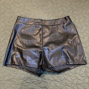 SHEIN SXY High Waist PU Leather Shorts